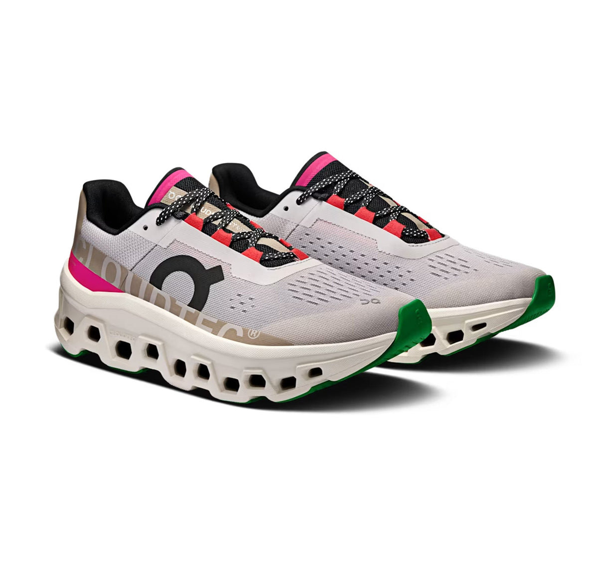 ON Womens Cloudmonster Silver/Ivory
