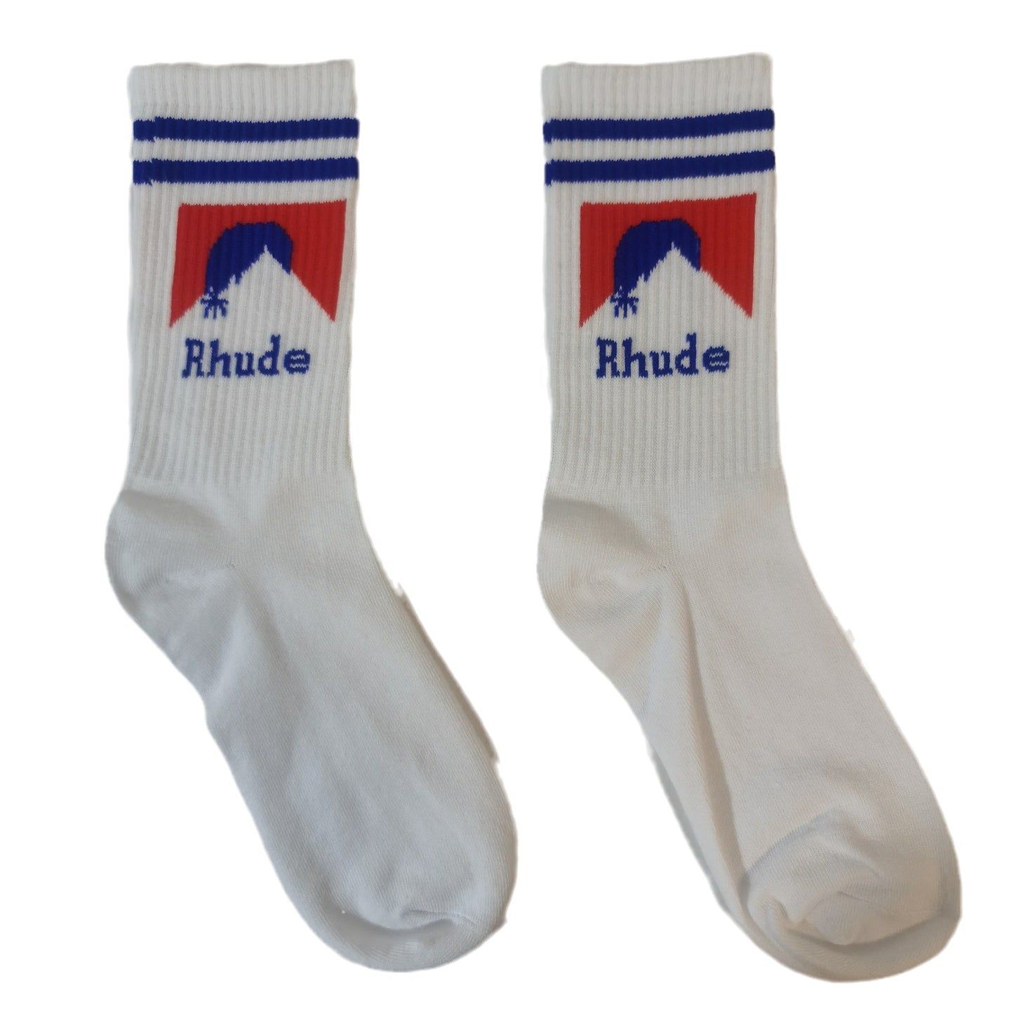 Rhude Socks Men's and Women's Casual Black and White Simplicity