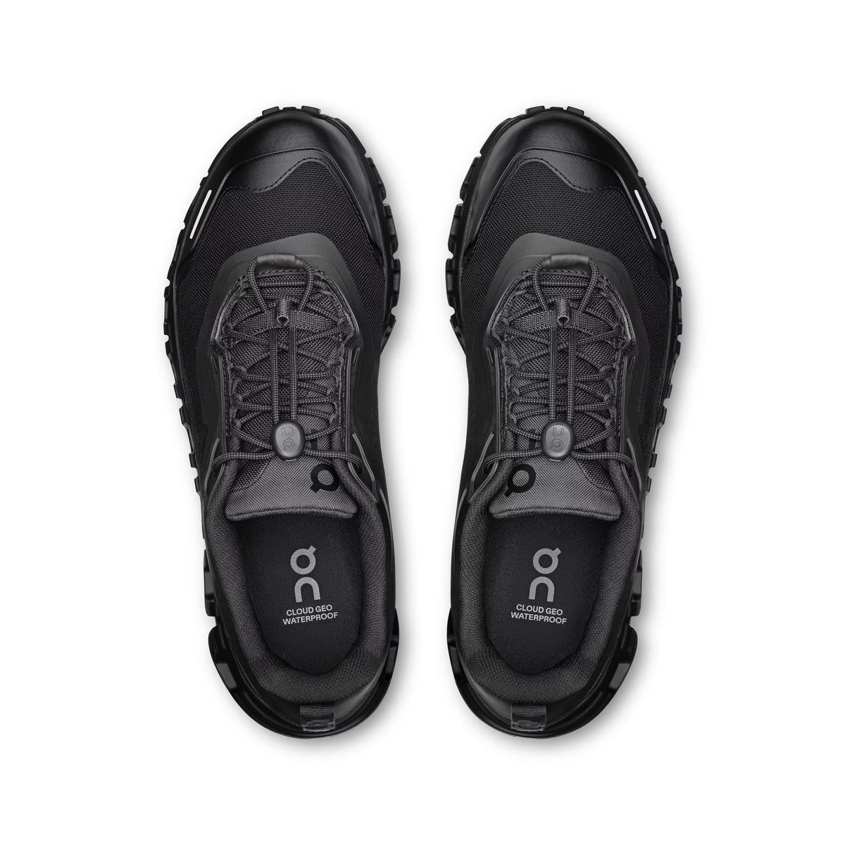 ON Womens Cloud 6 Geo Waterproof Black/Black