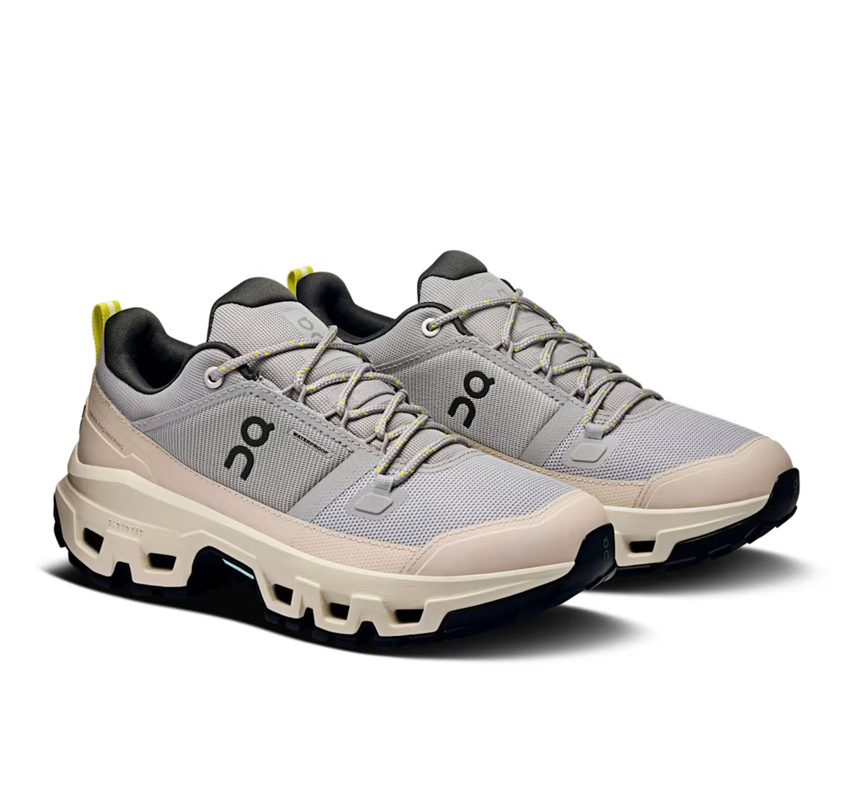 ON Womens Cloudrock Low Waterproof Alloy/Ice