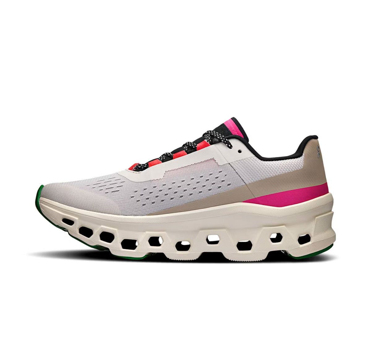 ON Womens Cloudmonster Silver/Ivory